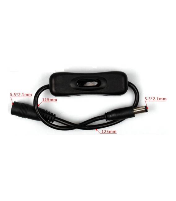 Cavo Alimentazione 5.5x2.1mm con switch