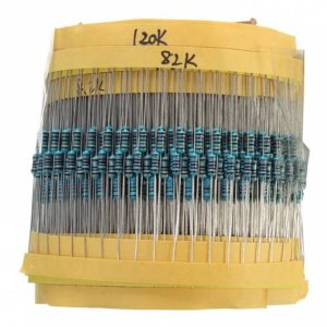 Kit di resistori a film metallico 1%, 82K-1M, 10 pezzi da 24 tipi: 75K, 82K, 91K, 100K, 120K, 150K, 180K, 200K, 220K, 240K, 270K