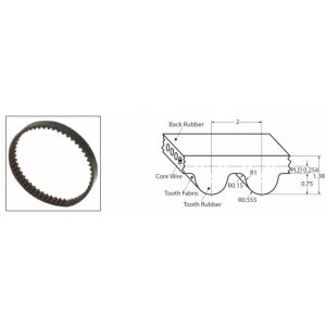 Cinghia Chiusa GT2 Passo 2mm Larghezza 6mm Lunghezza 500mm