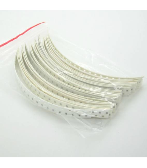 Kit resistori 0603, 2.7K-10M, 50 pezzi da 50 tipi: 2.7K 3K 3.3K 3.6K 3.9K 15K 68K 360K 4.3K 18K 75K 390K 4.7K 20K 82K 4