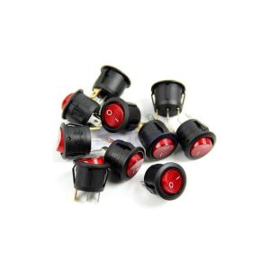 AC 6A / 250 V Luce rossa accesa spento bottone SPST rodada Dot Boat Car Auto Rocker Pulsante