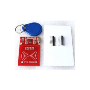 Modulo Lettore RC522 RFID Mifare RF Kit con Scheda RFID e Portachiavi RFID (versione rossa)