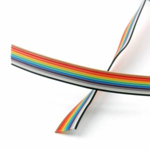 1 Metro Fascia 10 Pins Cavo Rainbow Multicolore Passo 1.27mm