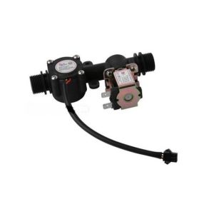G1/2 YF-201S Sensore Flusso Acqua Flussometro DC12V con Elettrovalvola Solenoide