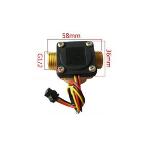 G1/2 DN15 Sensore Flusso d'acqua DC4.5 5V-24V Ottone Flussometro Magnetico Effetto Hall