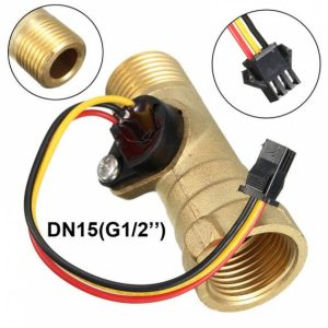 G1/2 DN15 Sensore Flusso d'acqua Ottone 5V - 18V Flussometro Magnetico Effetto Hall