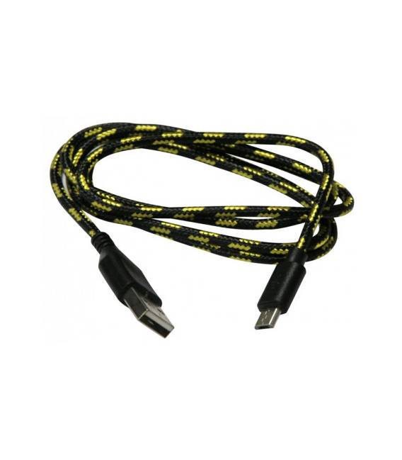 Micro USB Nylon Cavo Nero