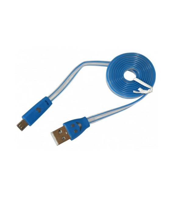Cavo Micro USB Piatto Con luce Blu