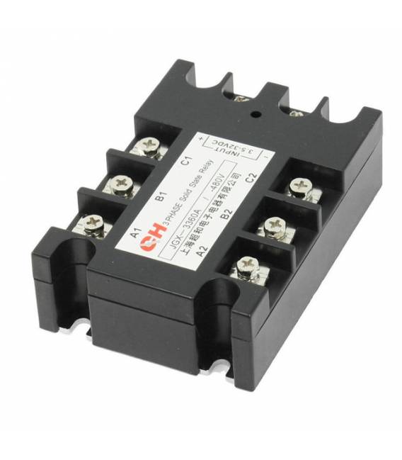 Relè Stato Solido SSR JGX-3380A 3.5-32VDC/480VAC 80A DC a AC 3 Fasi con luce indicatore