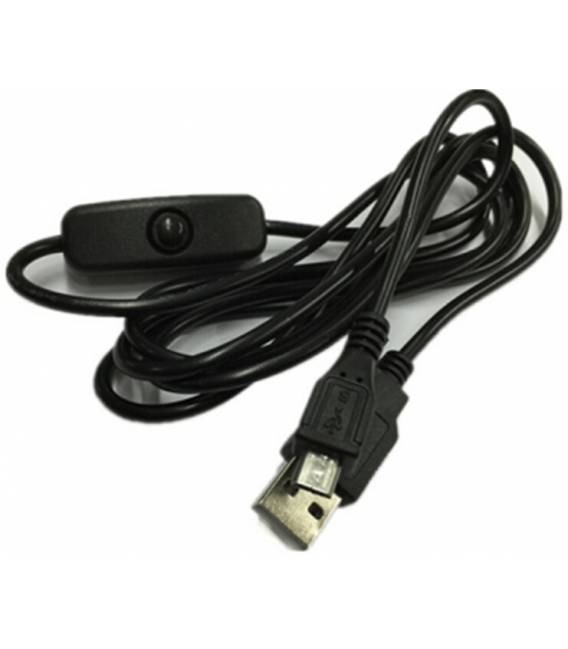 Micro USB Alimentatore DC Cavo Pulsante Charger 2A for Raspberry Pi B/B+ Board