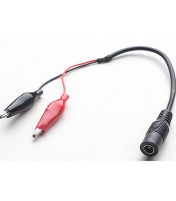 Cavo Adattatore da DC 5.5x2.1mm femmina a Doppio Clip Coccodrillo