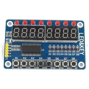 Modulo TM1638 per Arduino e MCU con pulsanti, led e un display 8 digit a 8 segmenti