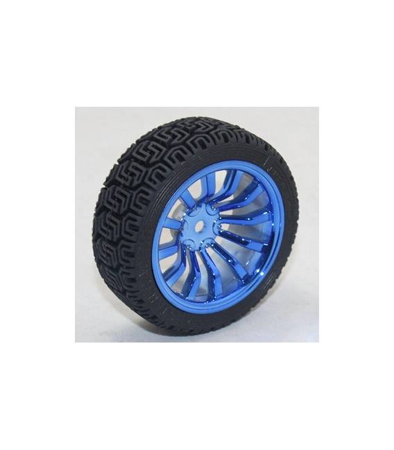 Ruota Racing 65MM diam Blu Cerchio 12 Raggi
