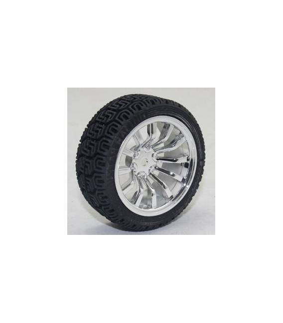 Ruota Racing 65MM diam Argento Cerchio 10 Raggi