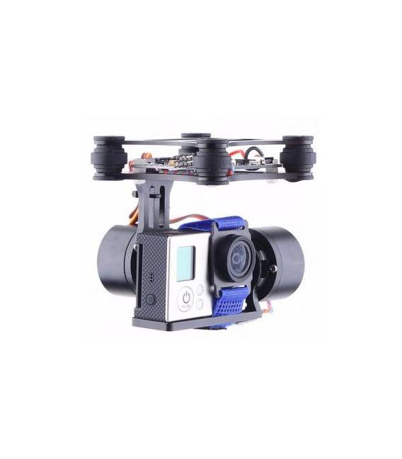 Gimbal 2 Assi Gopro3 CNC Brushless Mount Controller motore FPV PTZ per DJI Phantom Walkera QRX350 (senza fotocamera)