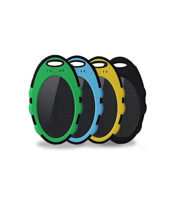 Caricabatterie Solare USB Impermeabile a Doppio Pannello 5000mAh