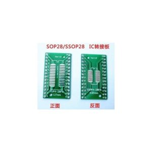 2 Pezzi Piastra Adattatore da SOP28 SSOP28 TSSOP28 SMD a DIP 0.65 DIP 1.27mm