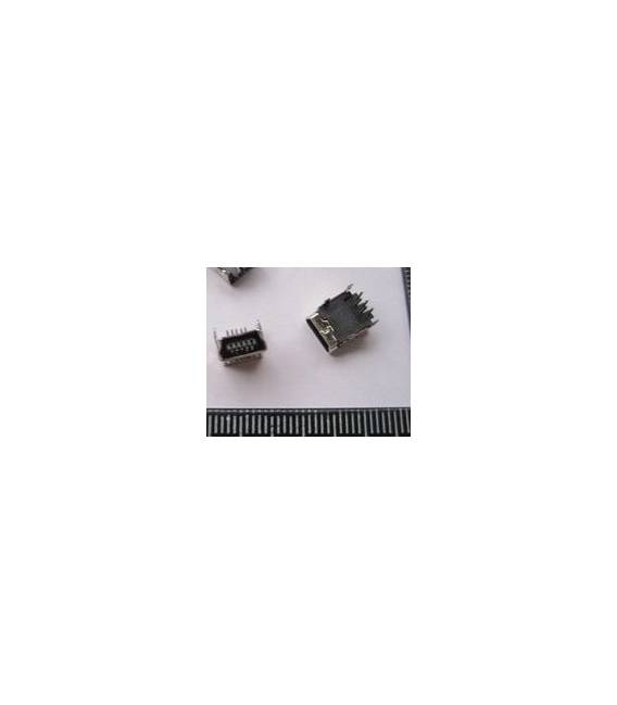 6 Pezzi Connettore Mini USB Femmina 5P piegato 90 gradi