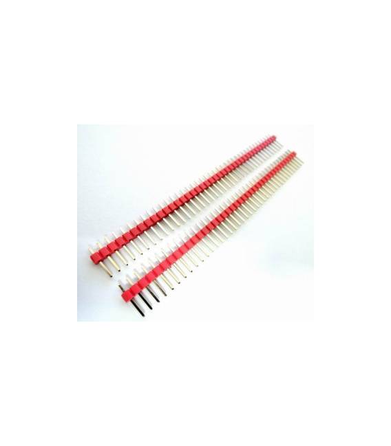 4 Pezzi Red 1*40 2.54 in rame placcato in oro, Maschio pin header