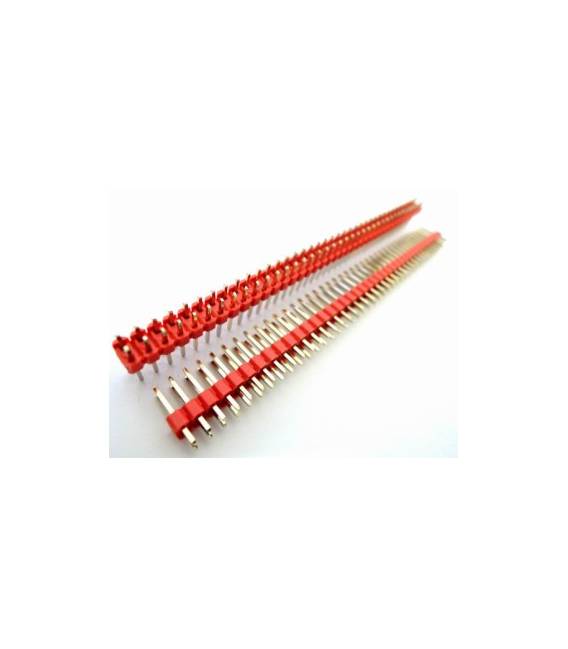 4 Pezzi Red 2*40 2.54 in rame placcato in oro, Maschio pin header