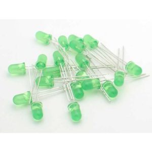 20 Pezzi Led VERDE - Diodo LED a emissione luminosa super luminoso standard verde da 5 mm
