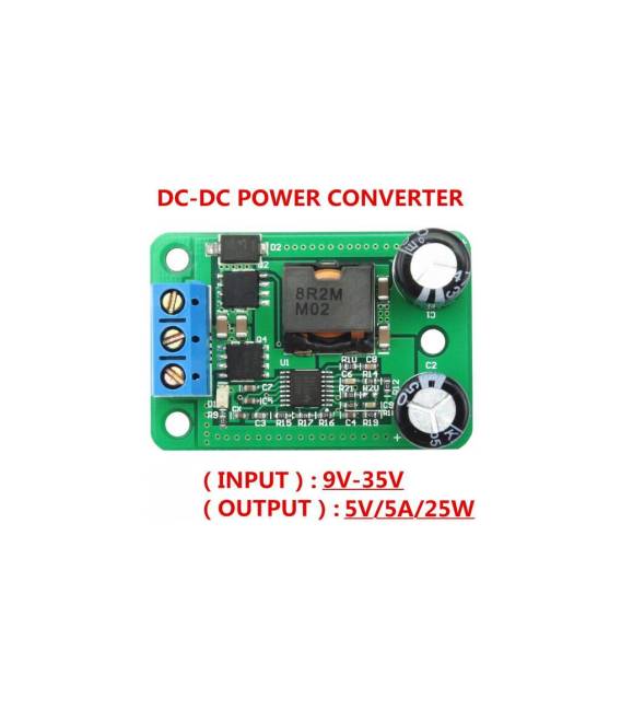Modulo step down DC-DC 5V 5A Input 9-35V Output 5V 5A 25W Alimentatore Convertitotre