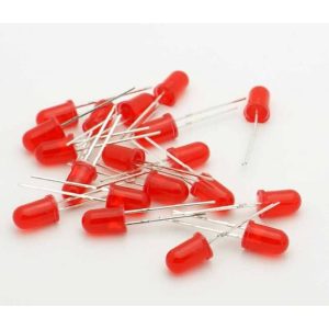 20 Pezzi Led ROSSO - ROSSO 5 mm diodi luminosi super luminosi a LED standard