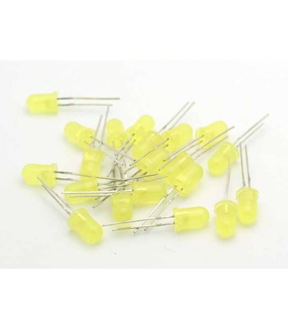 20 pezzi Led GIALLO - diodi luminescenti a LED super luminosi standard GIALLO da 5 mm