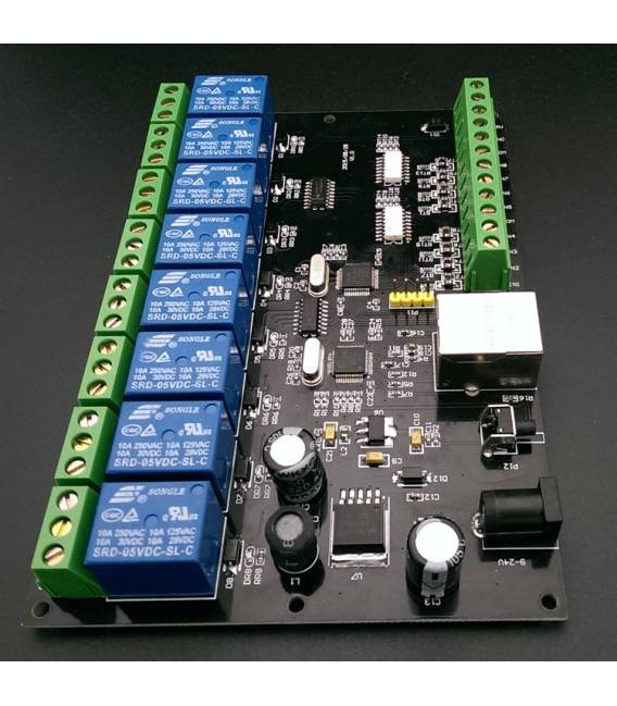 Controller di accesso IP / Ethernet a relè a 8 vie MODBUS TCP 8 In 8 Out Switch
