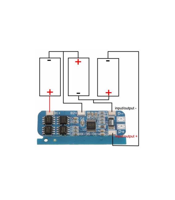 Caricabatterie scheda di protezione BMS 50 x 21 x 1 mm 10A per confezione 3 18650 Li litio prezzo all'ingrosso Batteria
