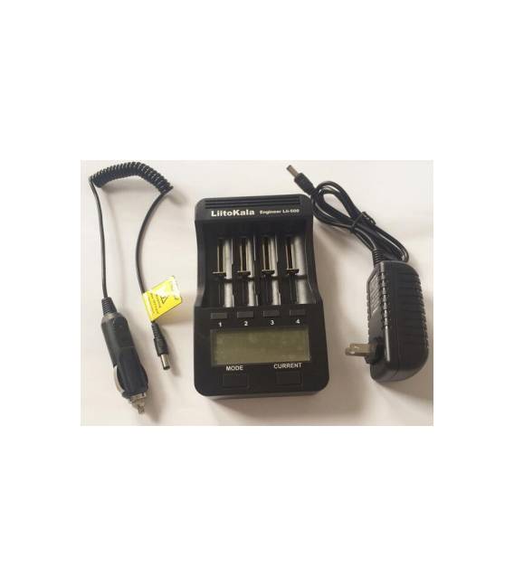 Caricabatterie Liitokala Lii-500 NiMH Batteria 3.7V 18650 26650 1.2V AA AAA Caricabatterie intelligente LCD con uscita a 5 V EUR