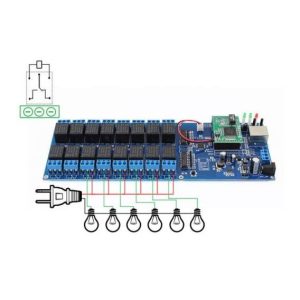Industrial Ethernet 16 canali di uscita TCP/IP Relè WEB Internet Interruttore Remoto UK