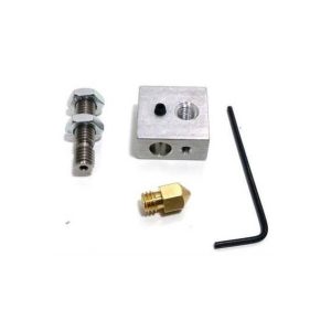 Kit Accessori 3D filamento 1.75mm Ugello 0.4mm + Blocco + Gola Filettata