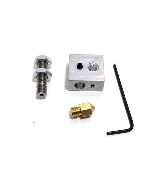 Kit Accessori 3D filamento 1.75mm Ugello 0.4mm + Blocco + Gola Filettata