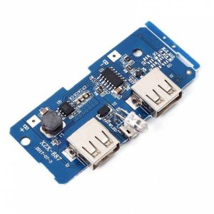 PCB Con 2 USB e Indicatore Led per Power Bank IN 3.7V out 5V 2A Boost Con Protezione