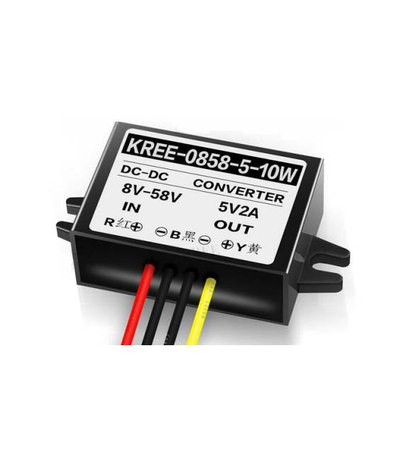 Regolatore di tensione Buck Step Down DC-DC KREE-0858-5-10W Convertitore da 8V-58V to 5V 2A