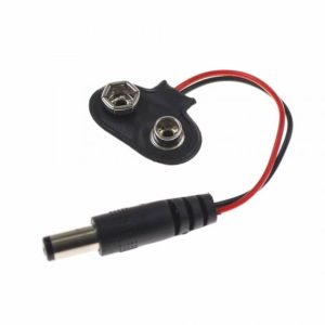 Cavo Adattatore per Batteria 9V Con Plug 2.1 x 5.5mm Maschio
