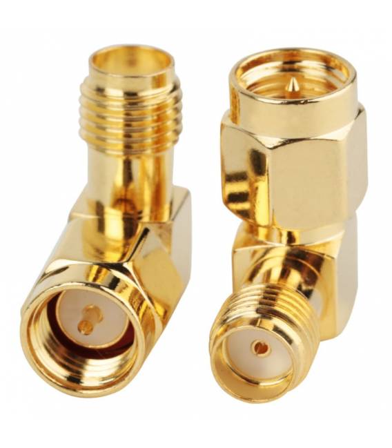 Connettore Adattatore SMA Femmina a SMA Maschio 90 gradi per Antenna