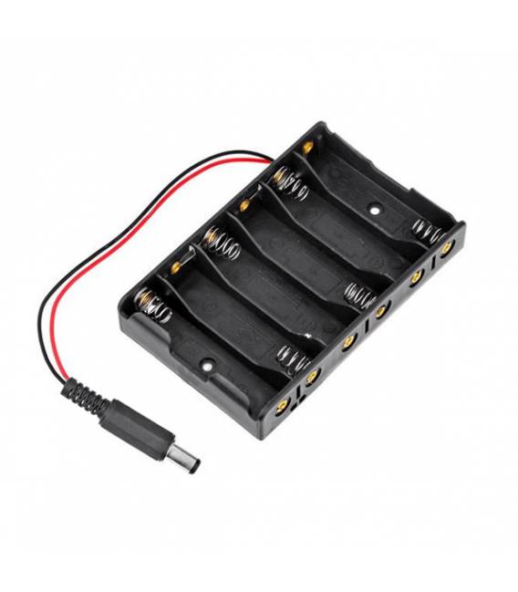 Porta Batterie 6AA con Spina di Alimentazione