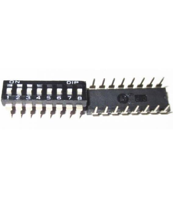 Interruttori DIP Switch 8 Posizioni 16 Contatti Tipo Slide