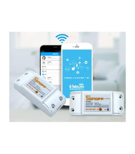 Sonoff Basic 220 V 10 A Smart Home Wi-Fi, 1 interruttore con timer E programmazione di controllo intelligente via Wi-Fi (Compati
