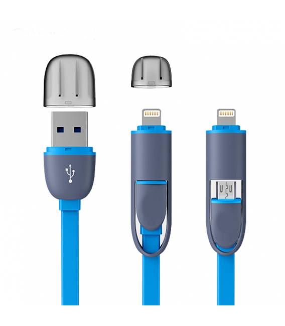 Cavo Usb 2 in 1 Micro Usb e Iphone per trasferimento dati e caricamento