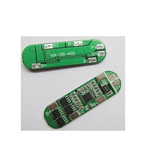HX-3S-A01 3 serie 12V18650 scheda di protezione della batteria al litio da 11,1 V 12,6 V 10 A con protezione da sovraccarico e s